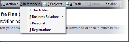 GTD toolbar in Outlook 2007